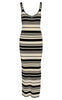 Gestuz Kjole - Stela - Black/Birch striped