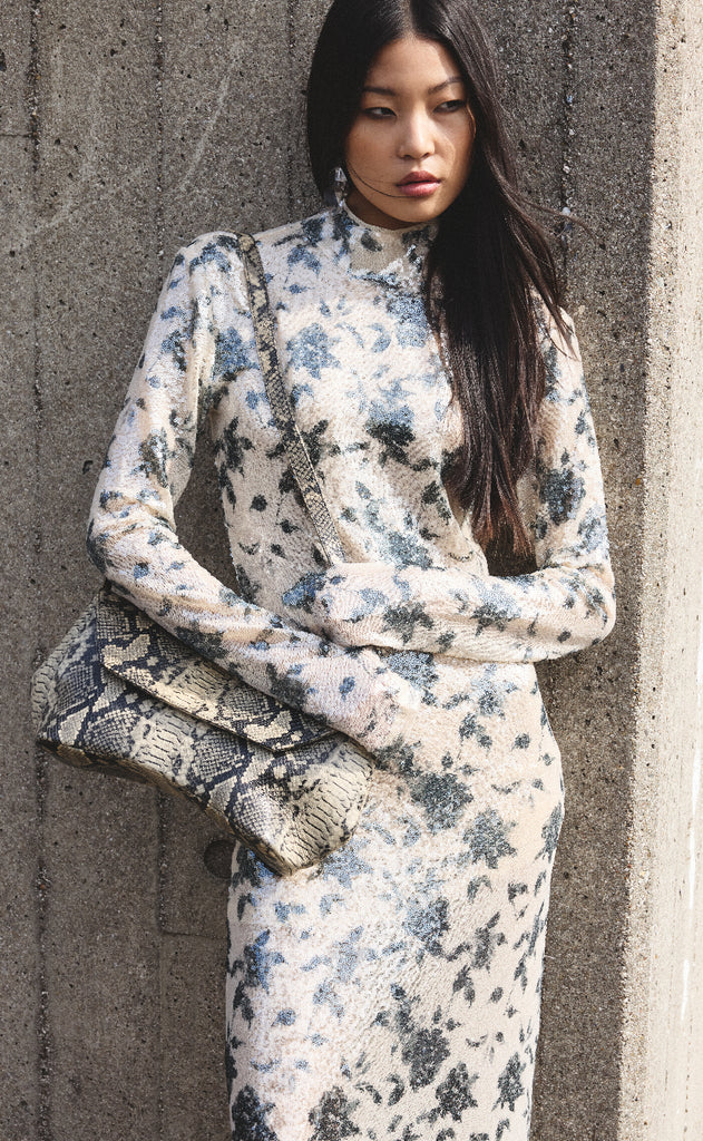 Gestuz Kjole - Sveda - Champagne/Black sequins