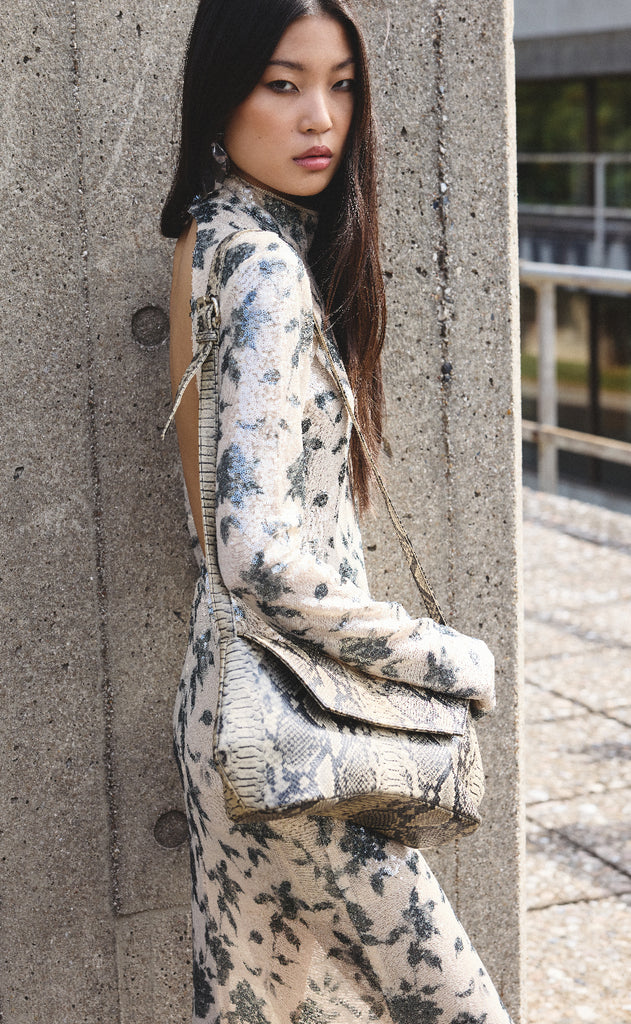 Gestuz Kjole - Sveda - Champagne/Black sequins