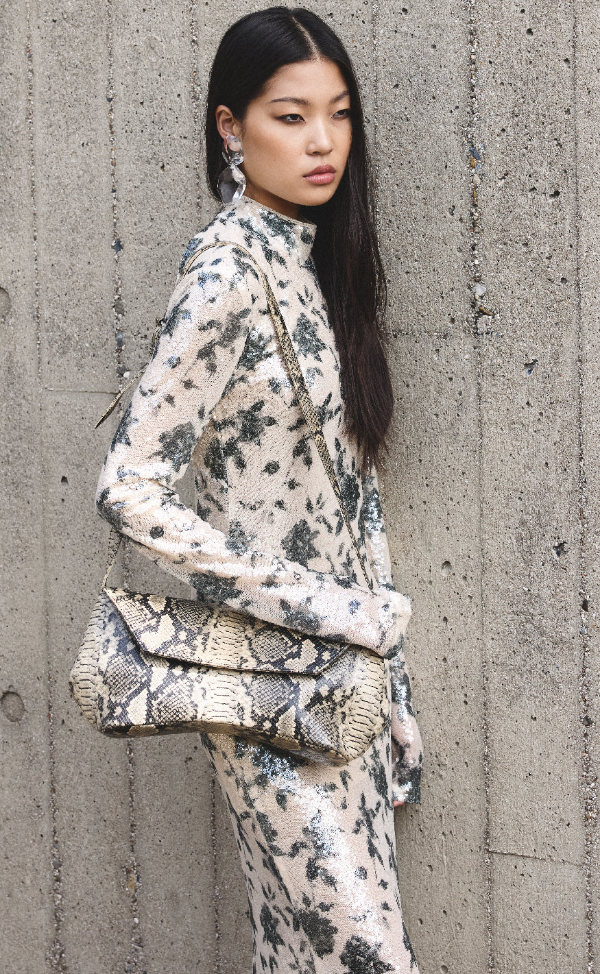 Gestuz Kjole - Sveda - Champagne/Black sequins