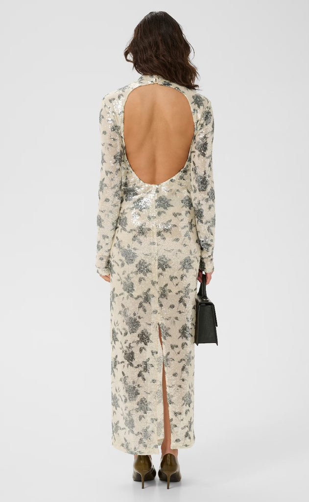 Gestuz Kjole - Sveda - Champagne/Black sequins