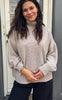 Gestuz Pullover - Casia High Neck - Light Weight Beige Melange