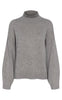 Gestuz Pullover - Casia High Neck - River Stone Melange