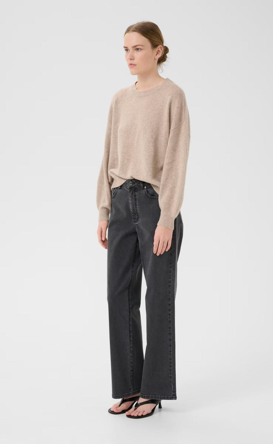 Gestuz Pullover - Casia - Light Weight Beige Melange