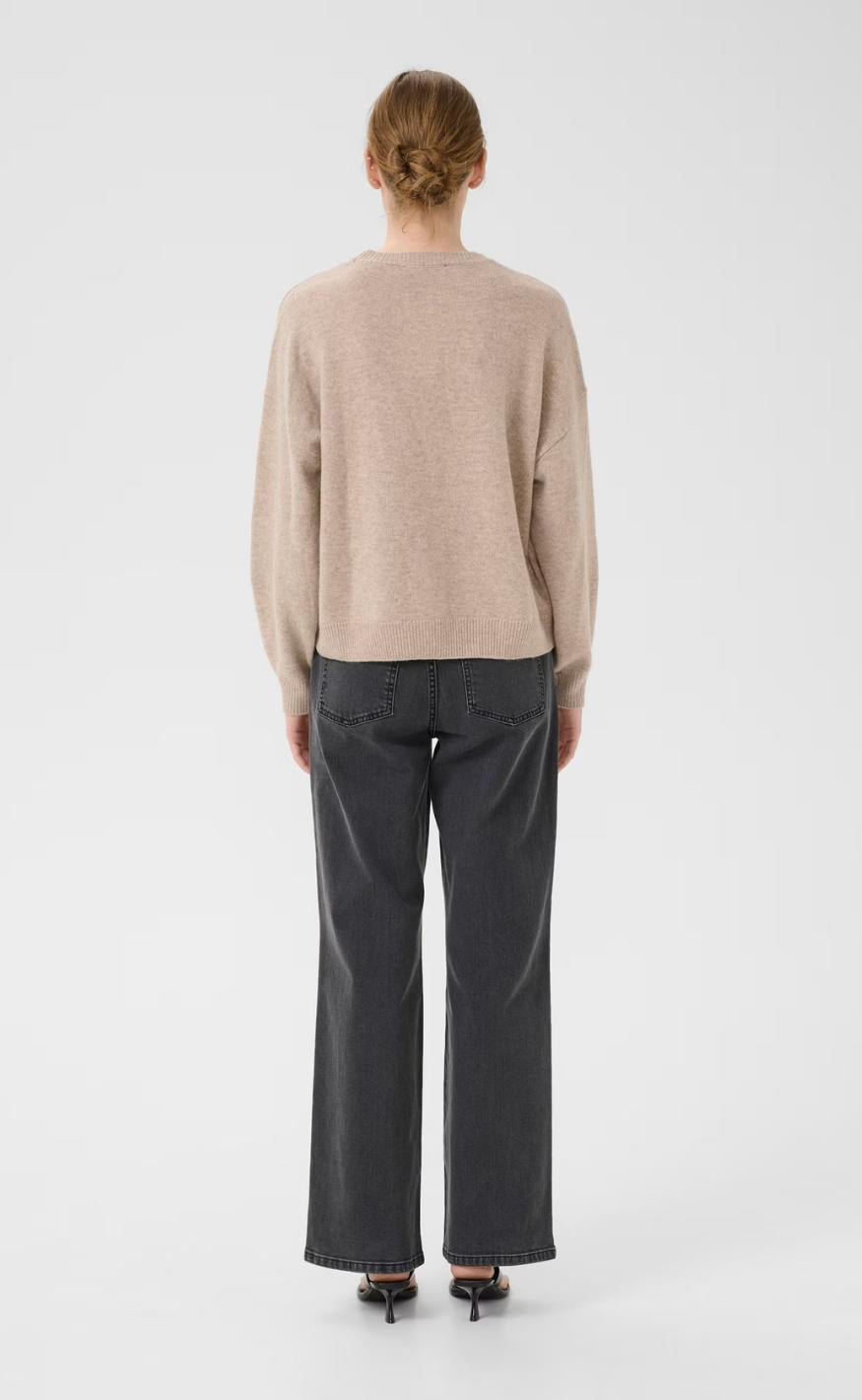 Gestuz Pullover - Casia - Light Weight Beige Melange