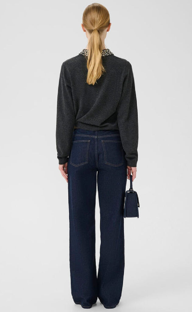 Gestuz Pullover - Manzi - Deep Graphite Melange