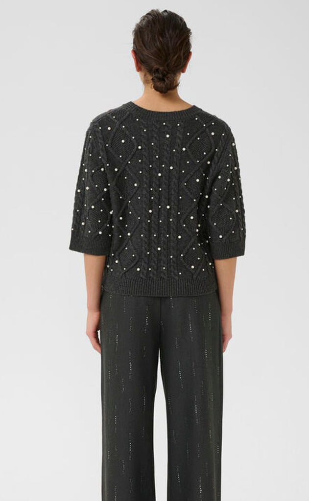 Gestuz Pullover - Taiba - Dark Grey Melange