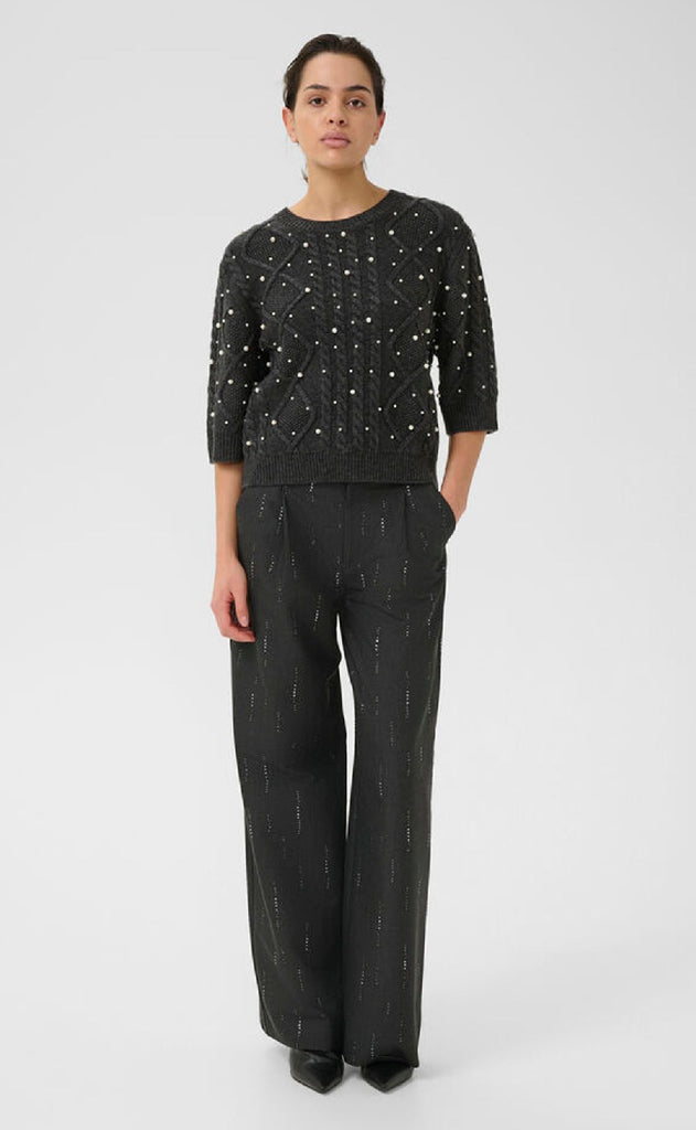 Gestuz Pullover - Taiba - Dark Grey Melange