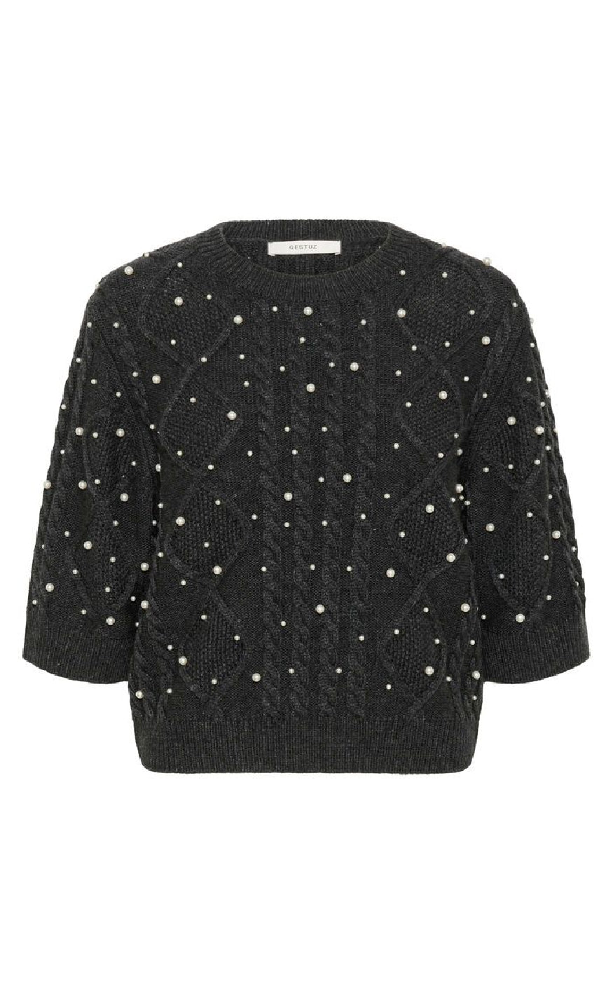 Gestuz Pullover - Taiba - Dark Grey Melange