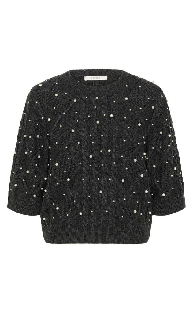 Gestuz Pullover - Taiba - Dark Grey Melange