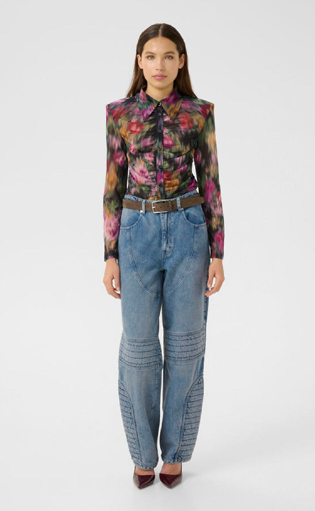 Gestuz Skjorte - Fadia - Red Faded Flower