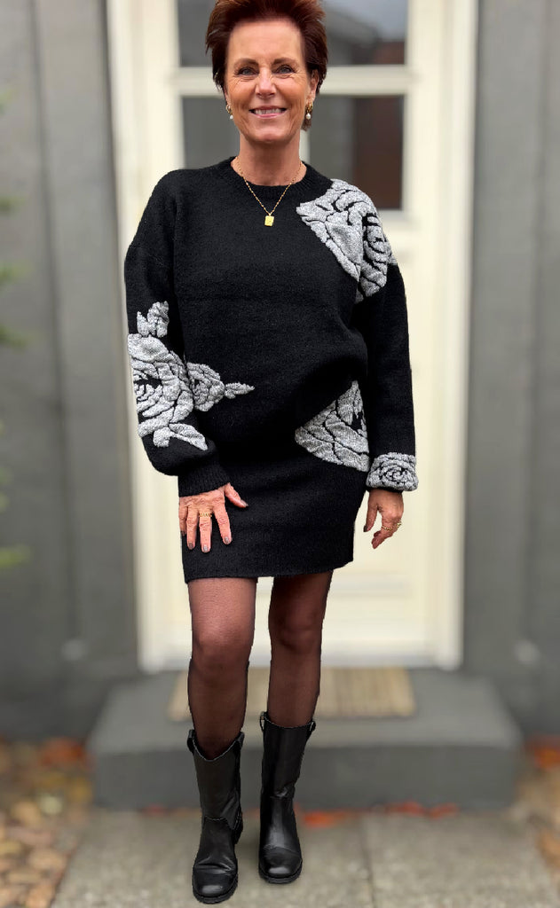 Gestuz Striktrøje - Rosaly - Black