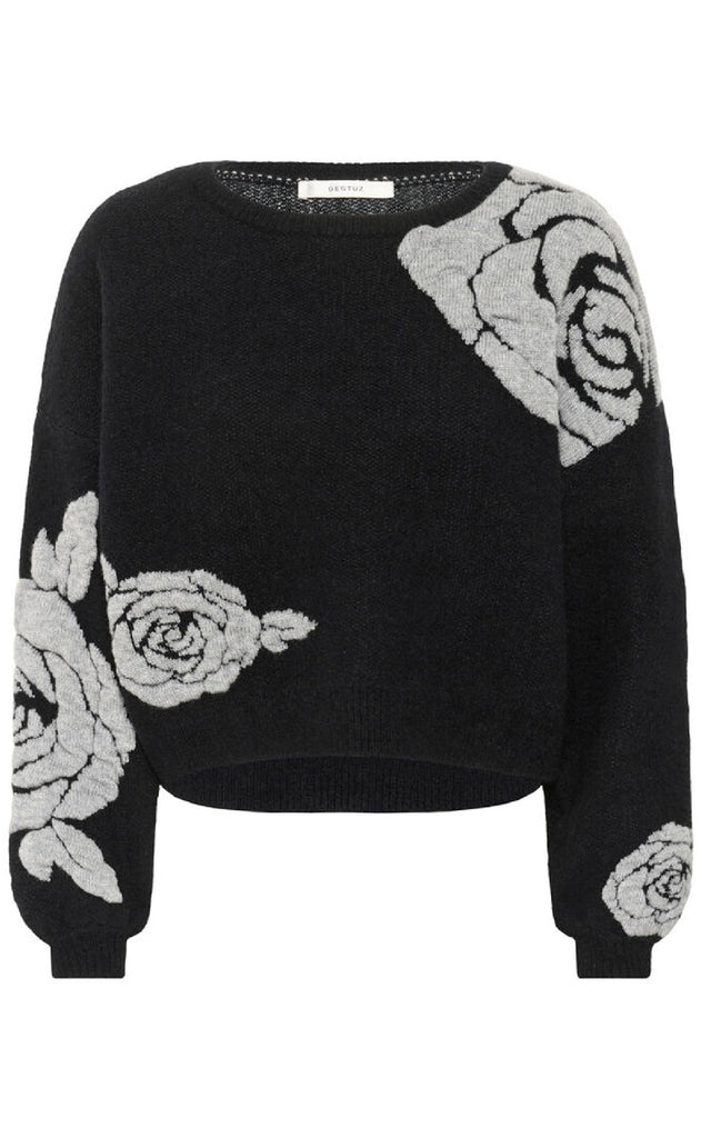 Gestuz Striktrøje - Rosaly - Black