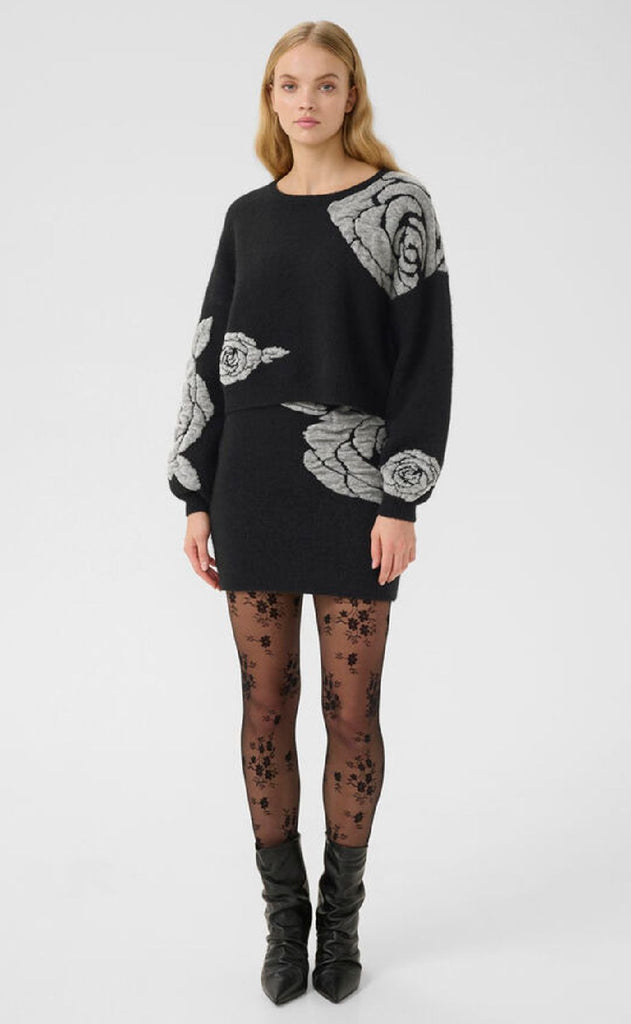 Gestuz Striktrøje - Rosaly - Black