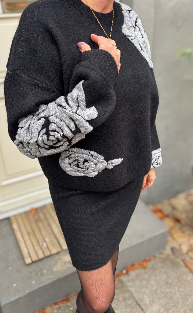 Gestuz Striktrøje - Rosaly - Black