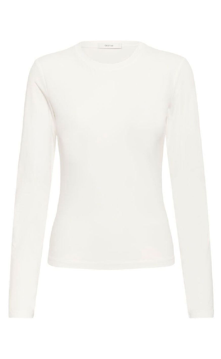 Gestuz T-Shirt - Mida LS - Egret