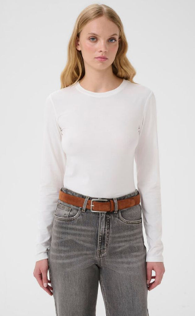 Gestuz T-Shirt - Mida LS - Egret