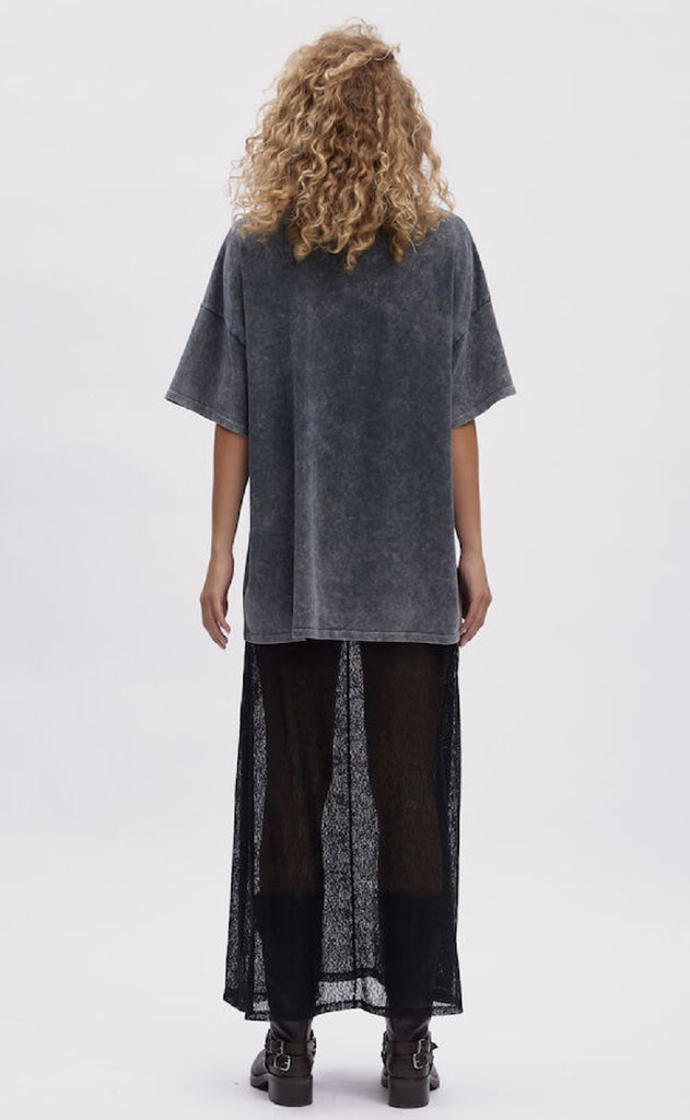 Gestuz T-shirt - Jio Oversize - Dark Grey Washed