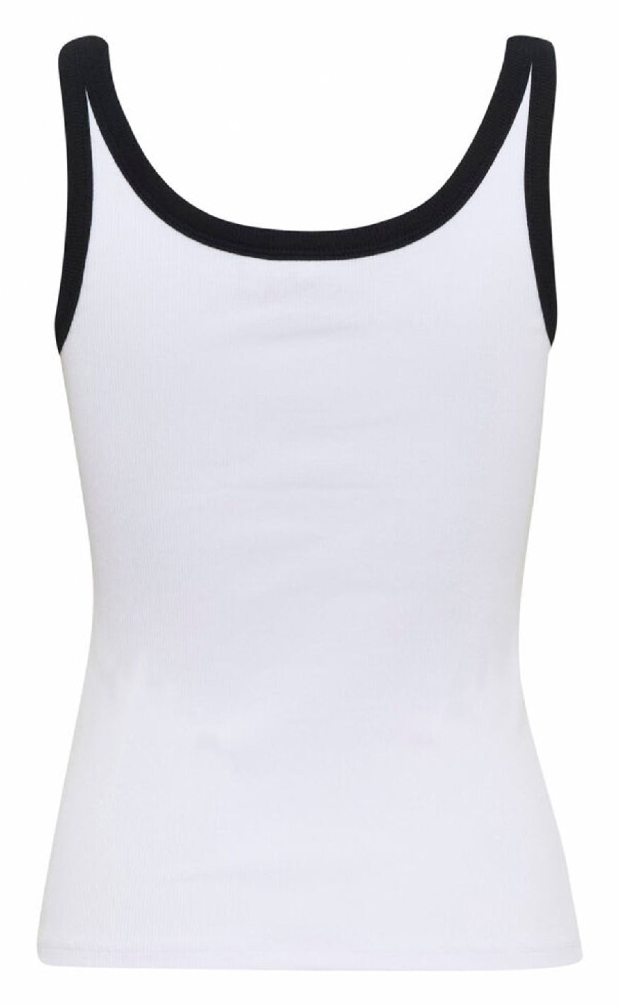 Gestuz Top - Drew Contrast - Birght White