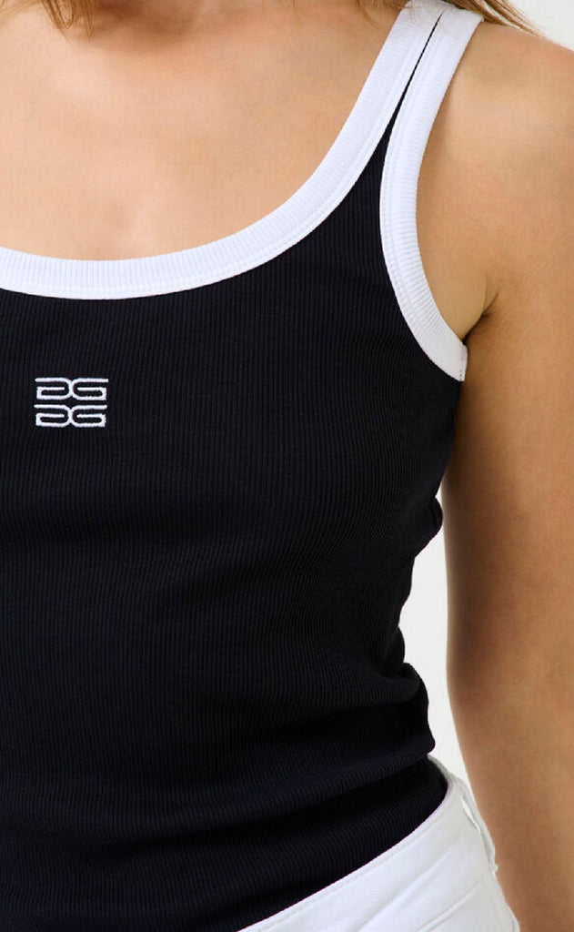 Gestuz Top - Drew Contrast - Black