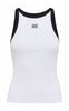 Gestuz Top - Drew Contrast Logo - Bright White
