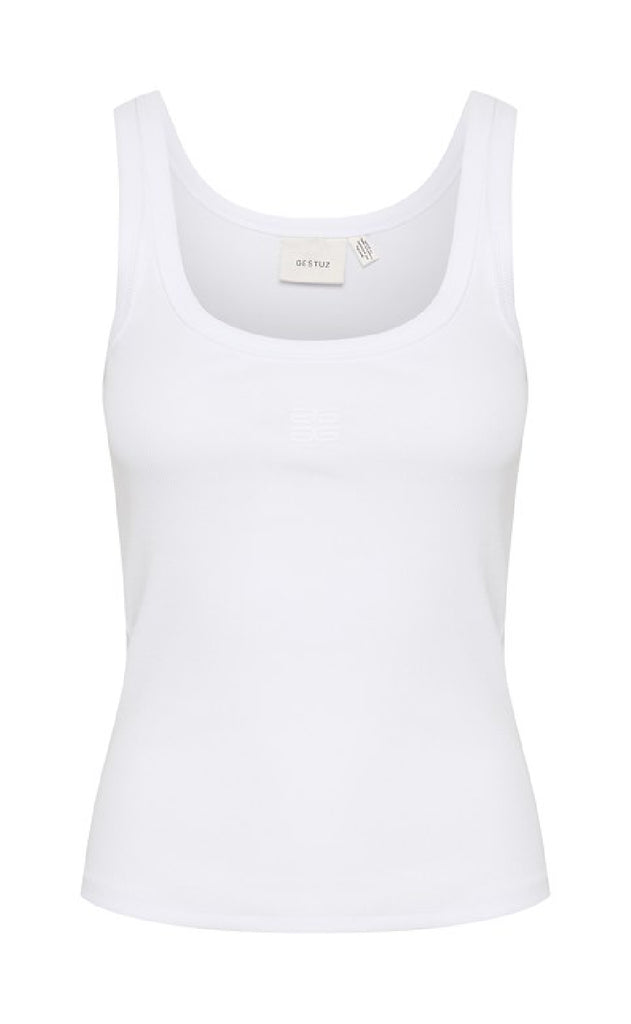 Gestuz Top - Drew Logo 2.0 - Bright White