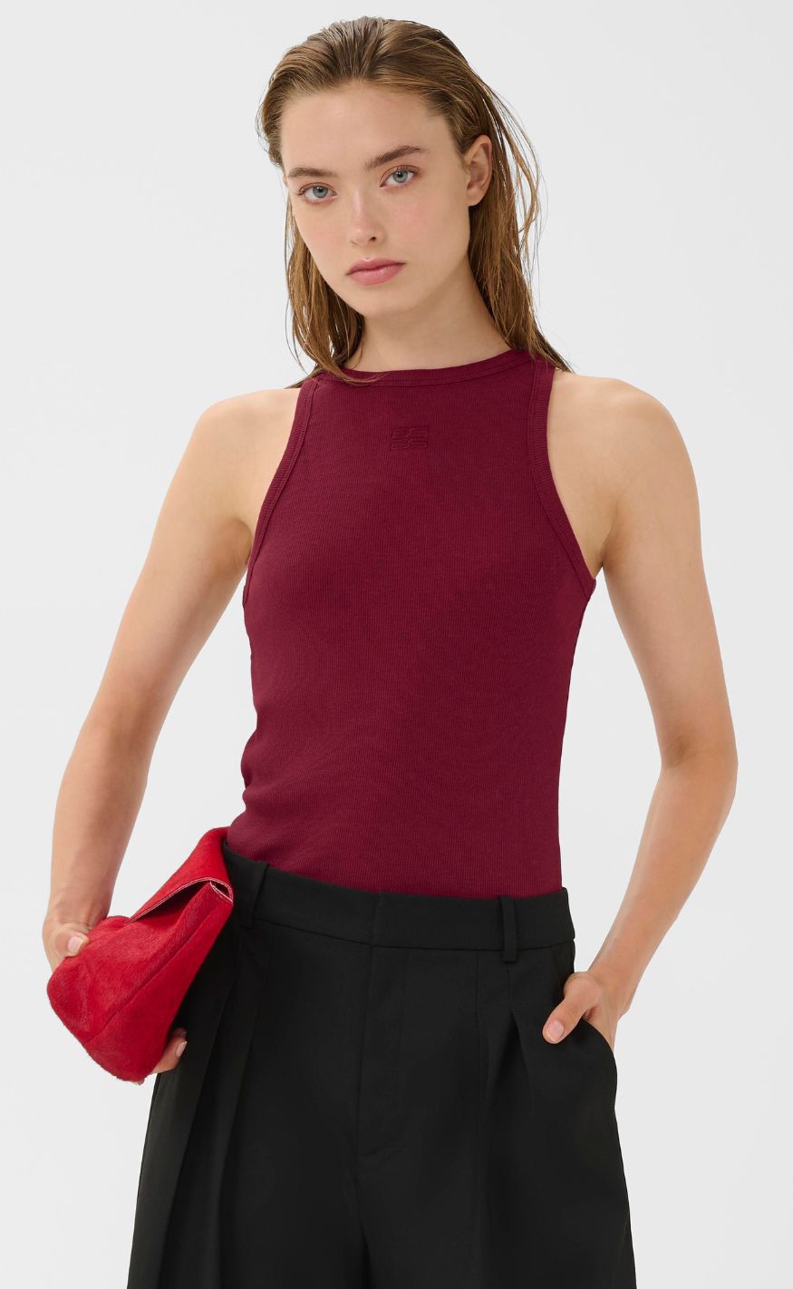 Gestuz Top - Drew Logo 2.0 - Cabernet