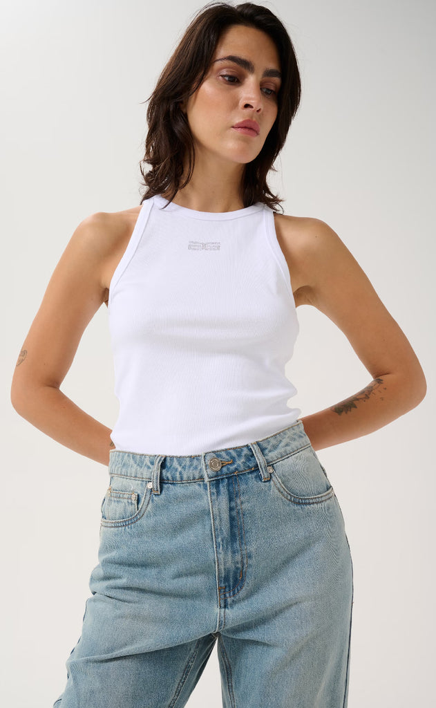 Gestuz Top - Drew Rhinestone - Bright White