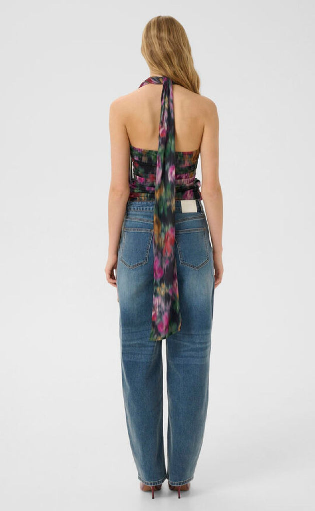 Gestuz Top - Fadia - Red Faded Flower