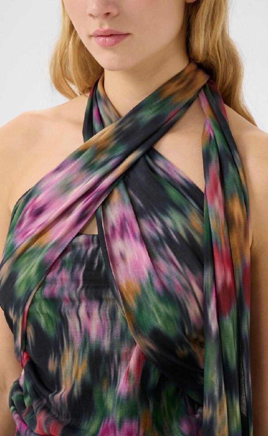 Gestuz Top - Fadia - Red Faded Flower