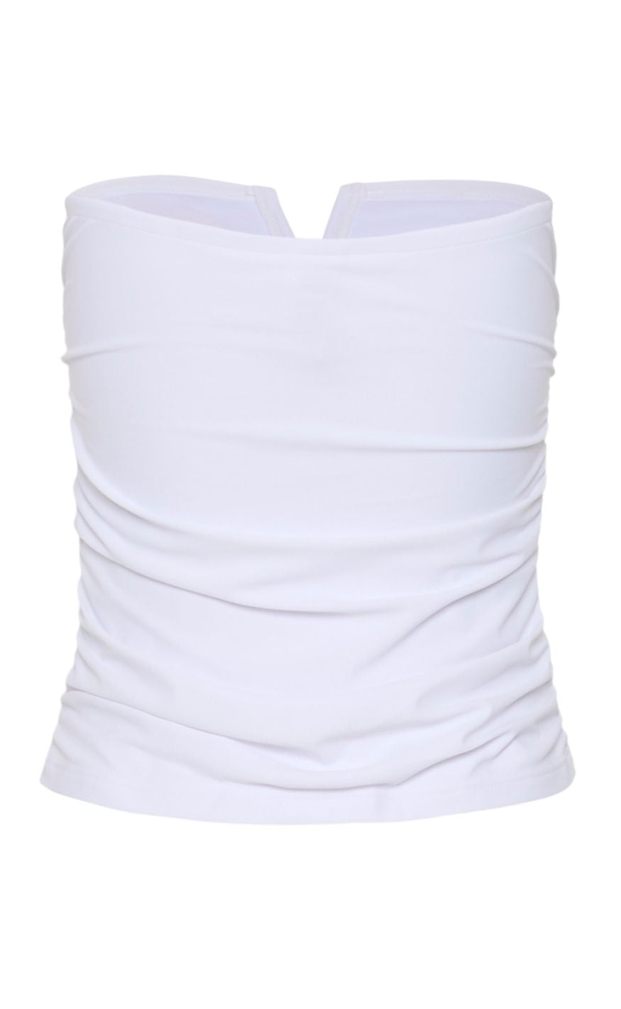 Gestuz Top - Mao Tube - Bright White