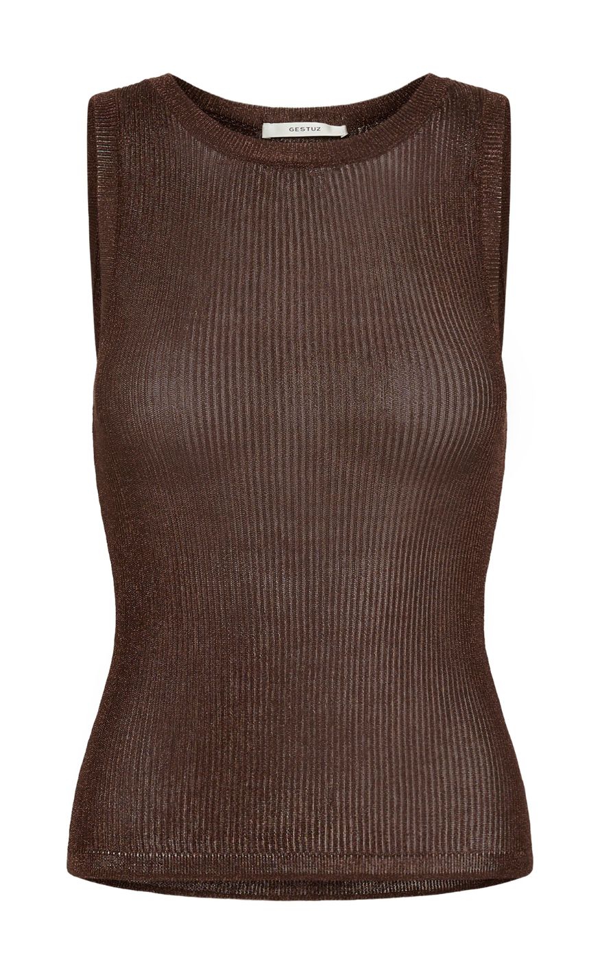 Gestuz Top - Silvi - Deep Brown Metallic