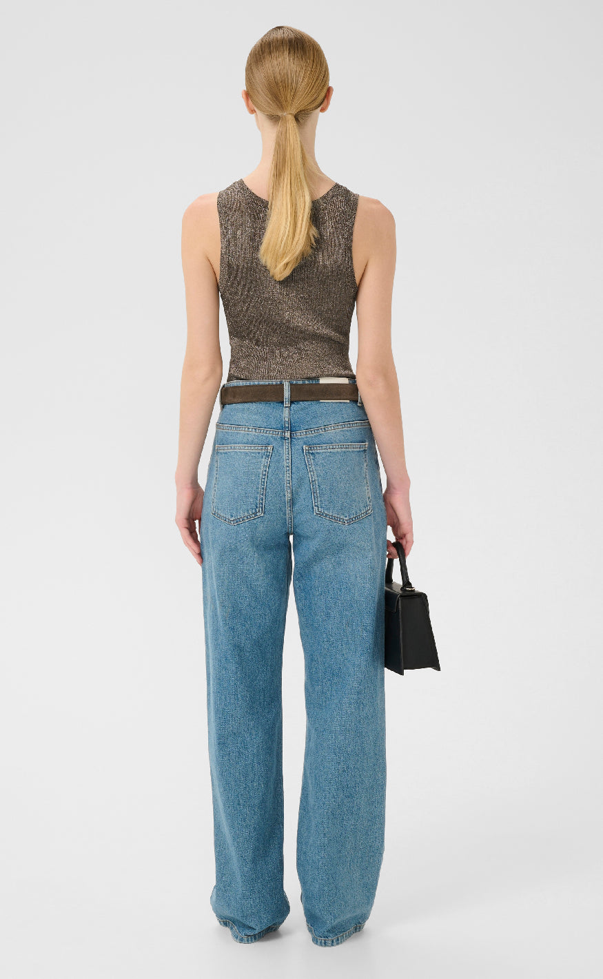 Gestuz Top - Silvi - Warm grey metallic