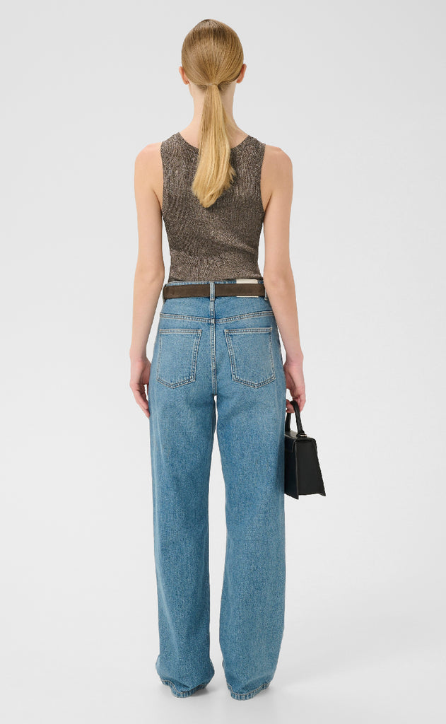 Gestuz Top - Silvi - Warm grey metallic