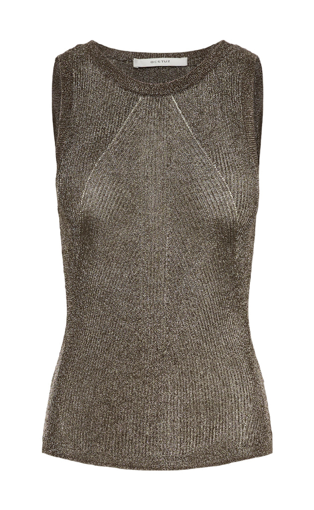Gestuz Top - Silvi - Warm grey metallic