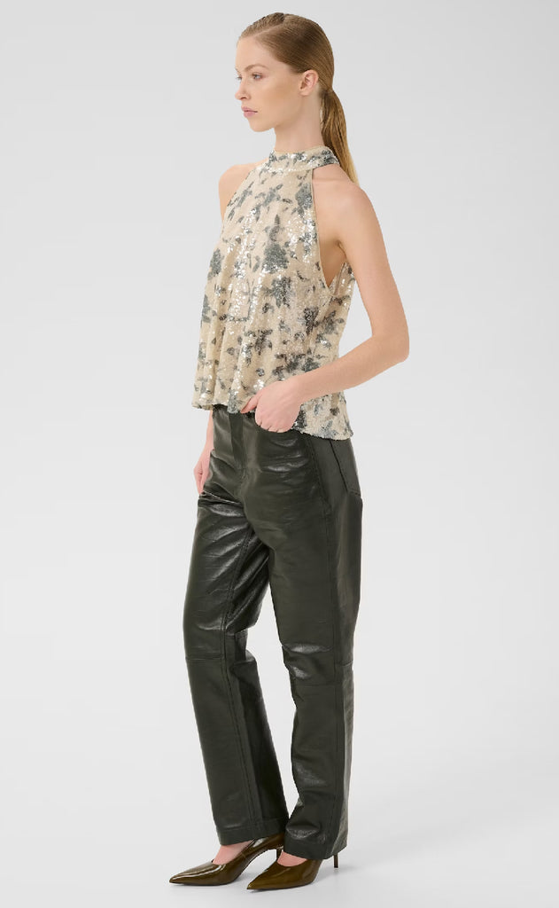 Gestuz Top - Sveda - Champagne/Black sequins