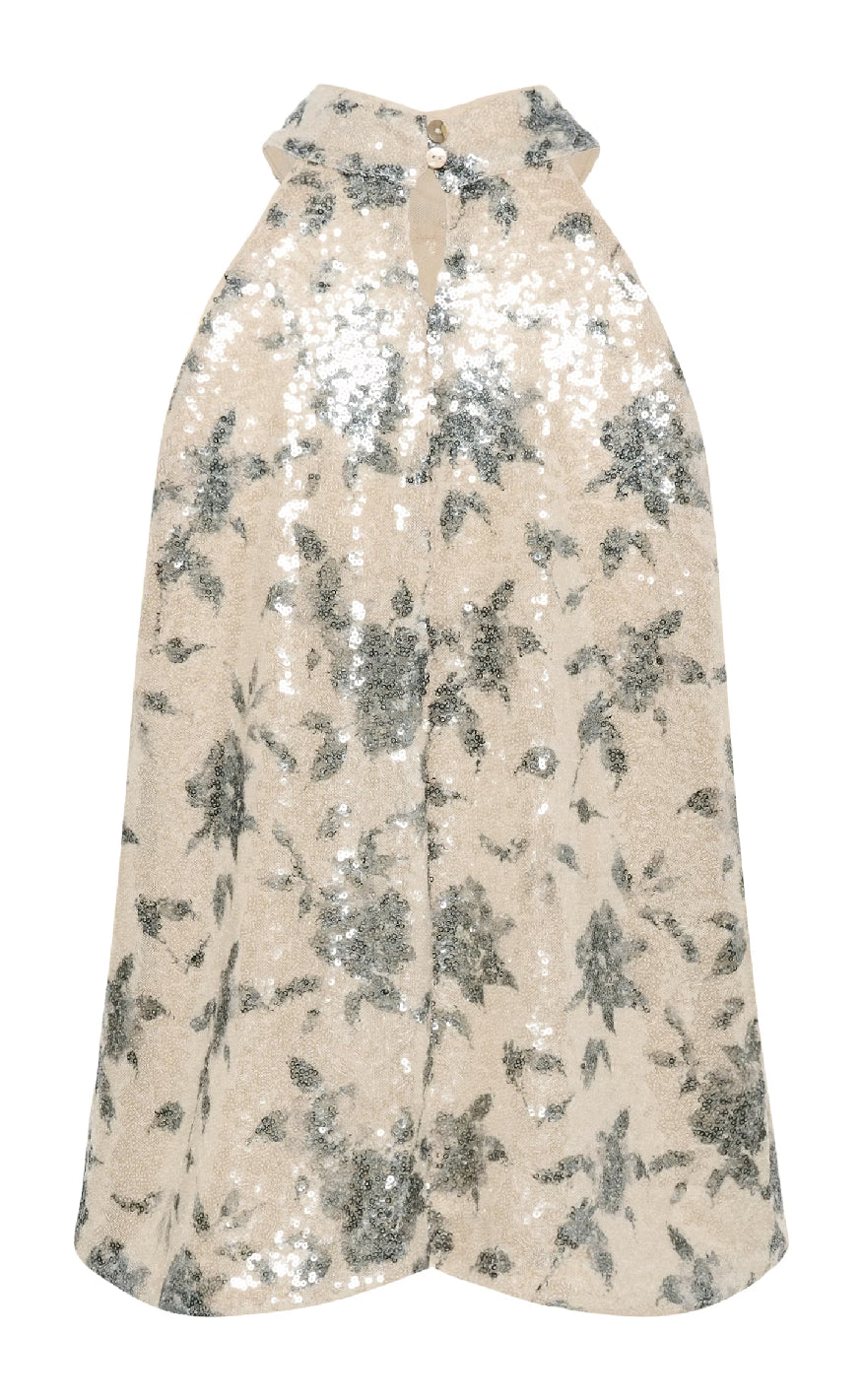 Gestuz Top - Sveda - Champagne/Black sequins
