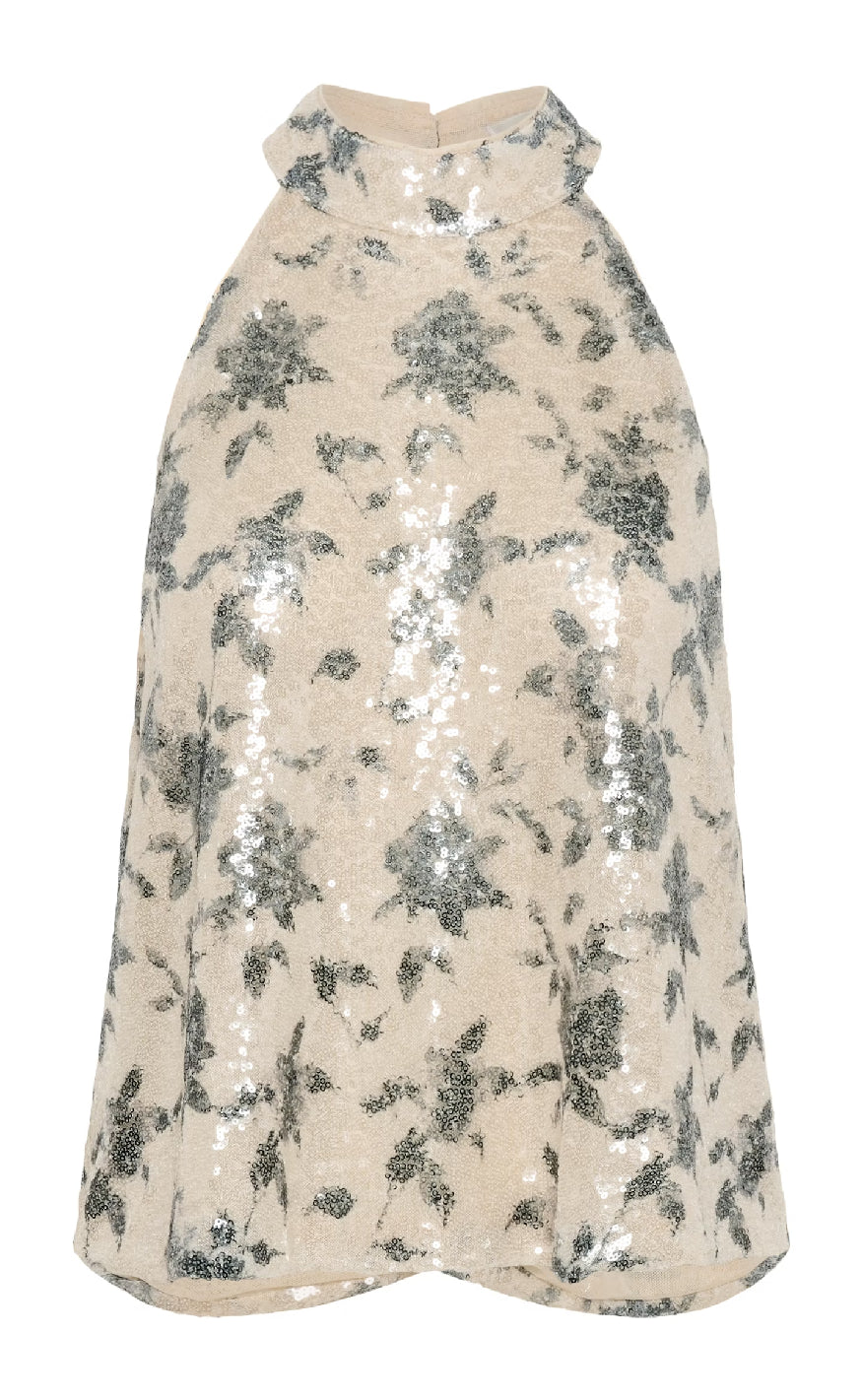 Gestuz Top - Sveda - Champagne/Black sequins