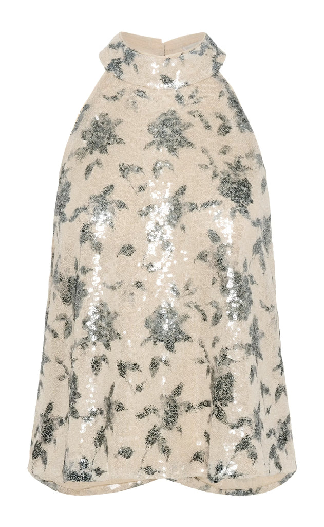 Gestuz Top - Sveda - Champagne/Black sequins