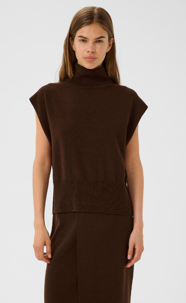 Gestuz Vest - Manzi - Deep Burnt Brown