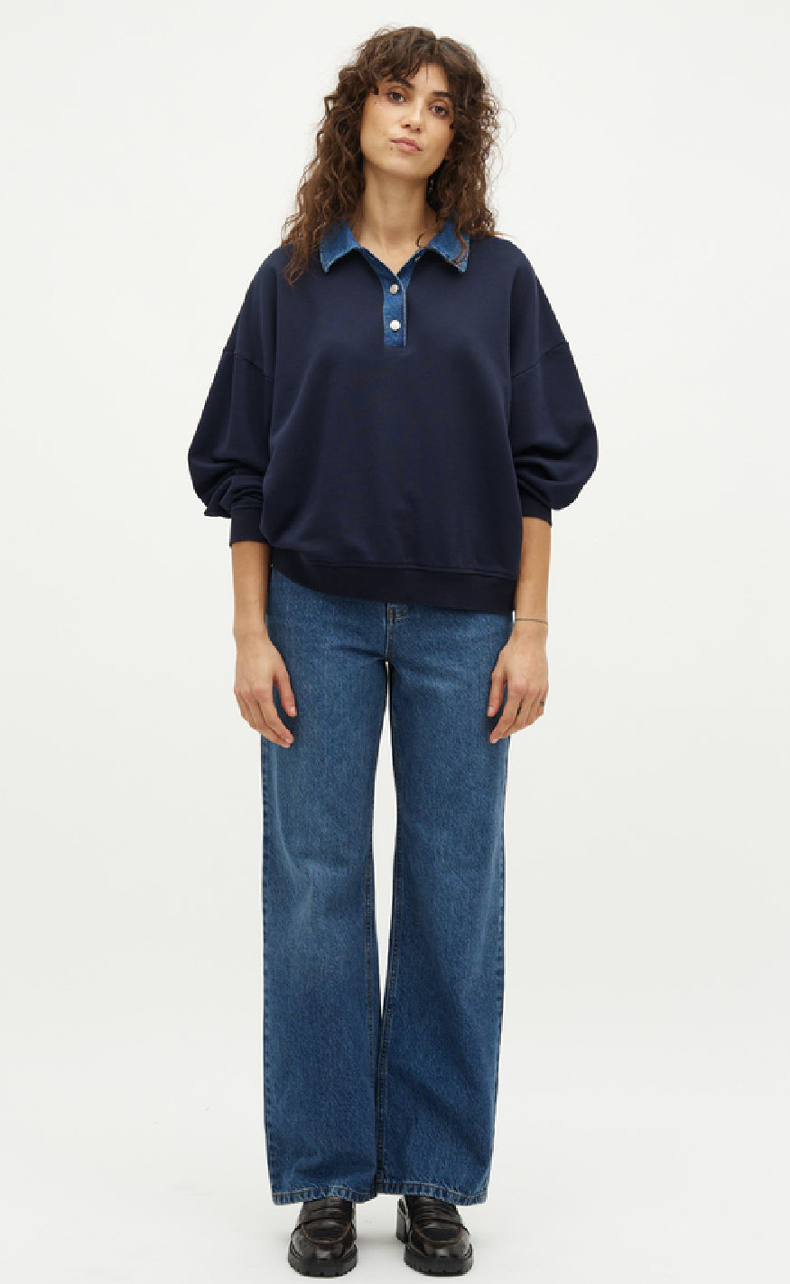 Global Funk Bluse - Dandi-G - Blue Ink