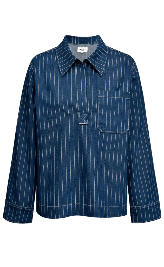 Global Funk Bluse - Maitana-G - Blue Stripe