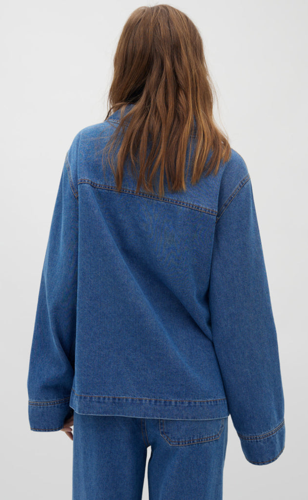 Global Funk Bluse - Maitana-G - Mid Vintage Blue