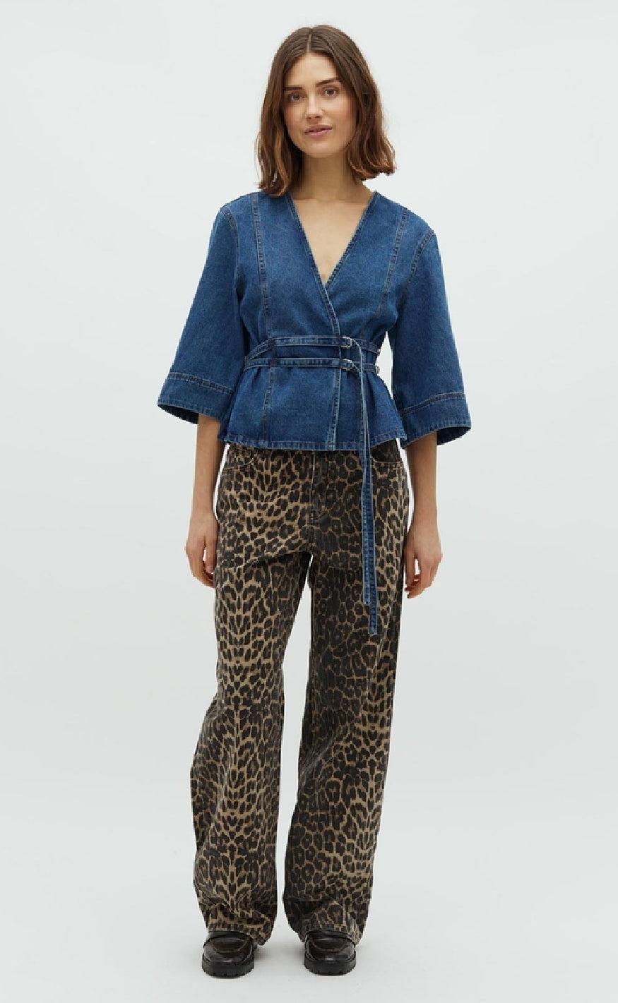 Global Funk Bluse - Merie SS - Vintage Blue Wash