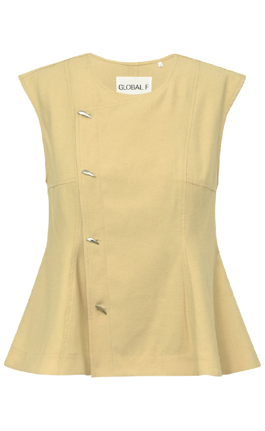 Global Funk Bluse - Pammi-G - Butter Yellow Melange
