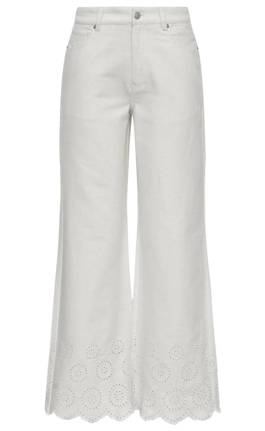 Global Funk Bukser - Amarillo Scallop-G - White