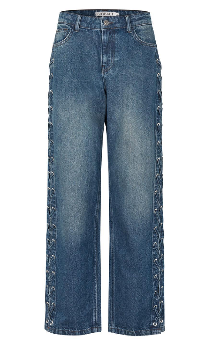 Global Funk Bukser - Carlea - Mud Stone Wash