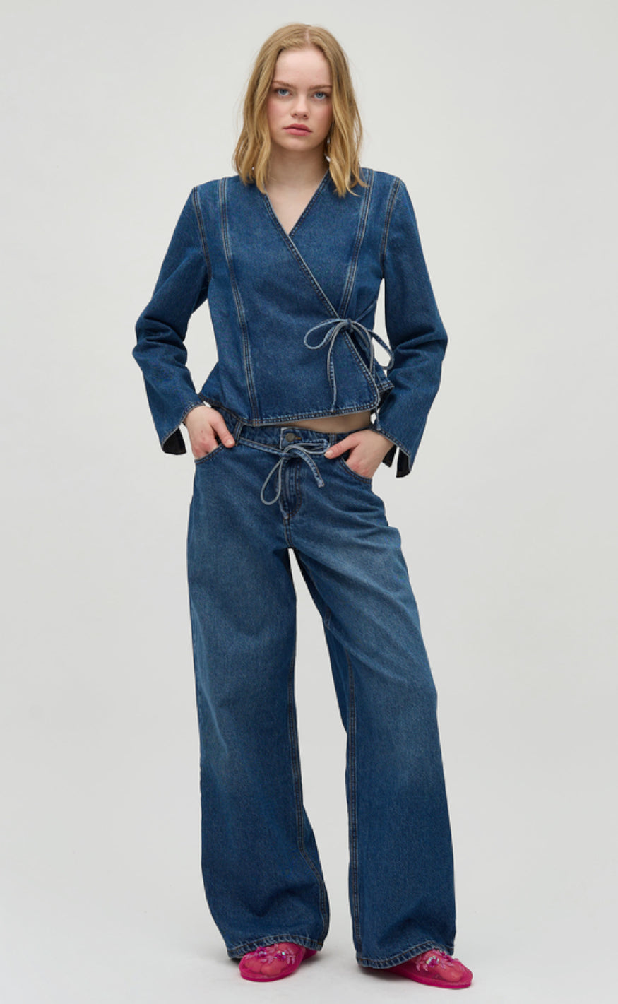 Global Funk Bukser - Pixann-G - Vintage Blue Wash