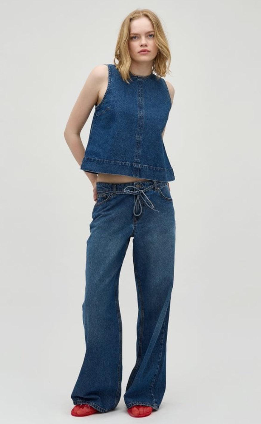 Global Funk Bukser - Pixann-G - Vintage Blue Wash