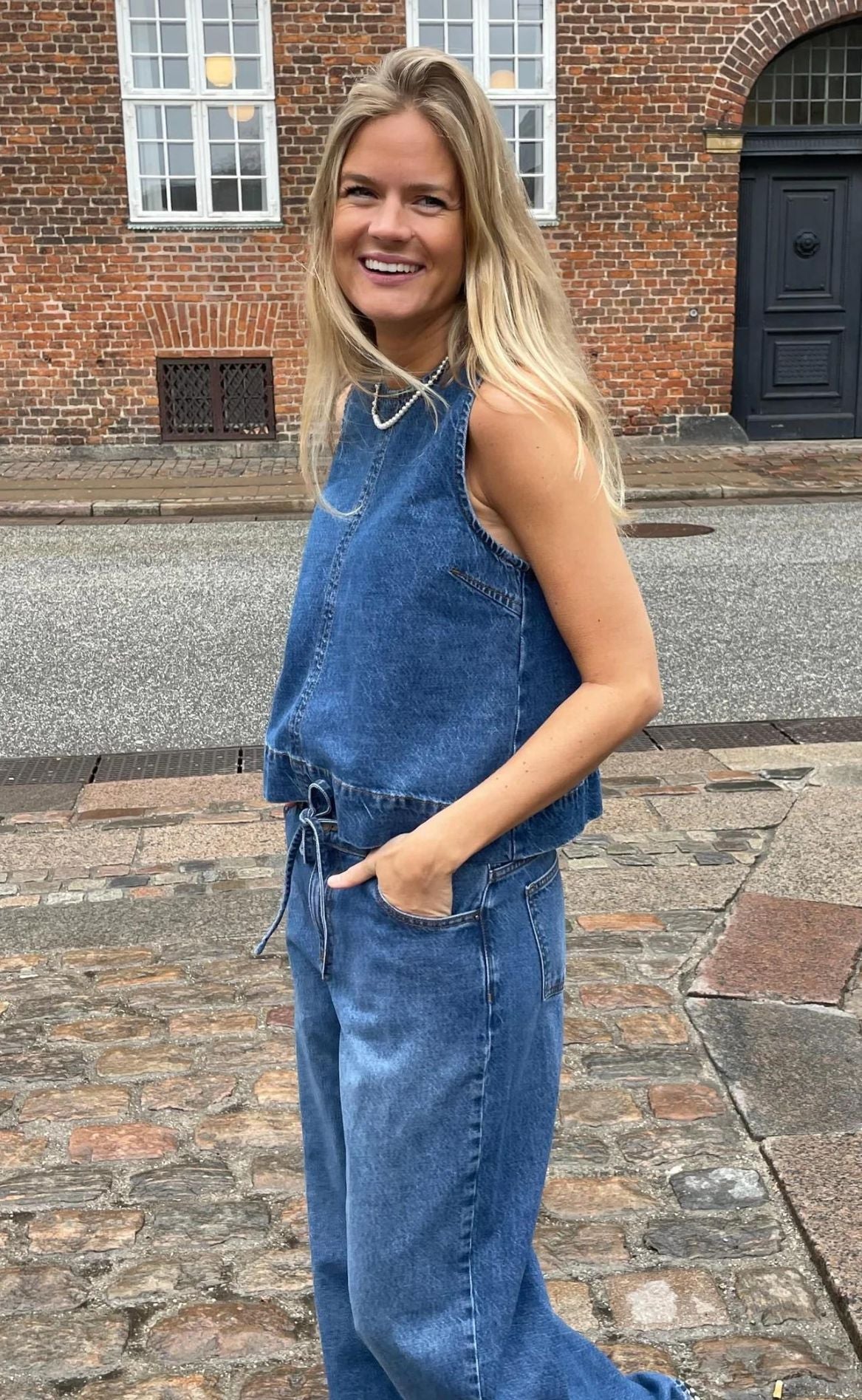 Global Funk Bukser - Pixann-G - Vintage Blue Wash